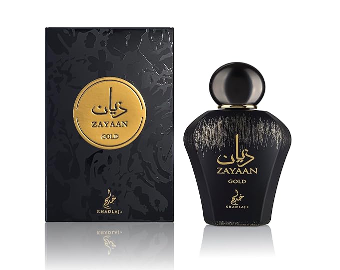 Khadlaj Zayaan Gold – Spicy, Fruity, Aromatic, Amber – Eau de Parfum Spray Long-Lasting Fragrance for Men, 3.4 Ounce / 100 ml
