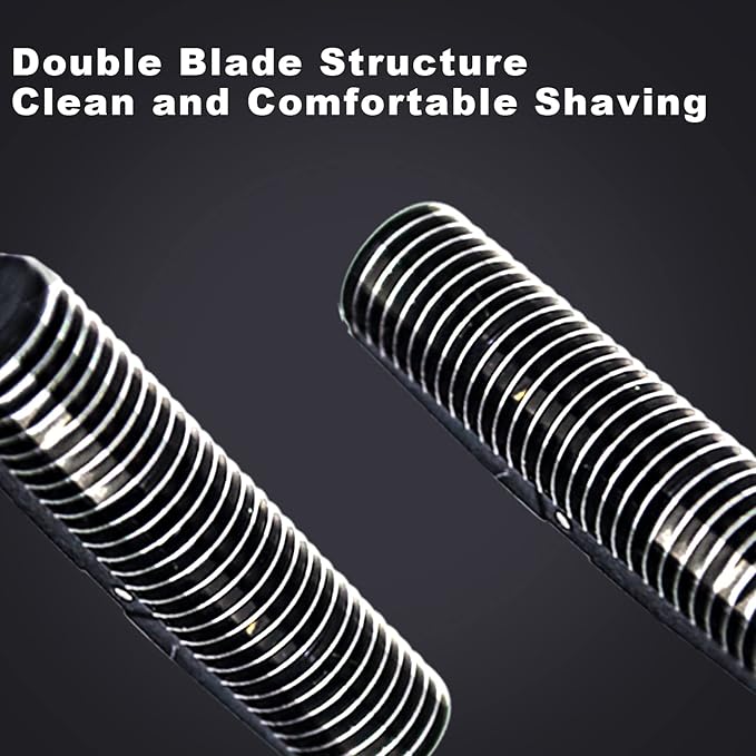 Replacment Foil and Cutter for Babyliss Pro MetalFX Double Foil Shavers Head，2 Count,Silver