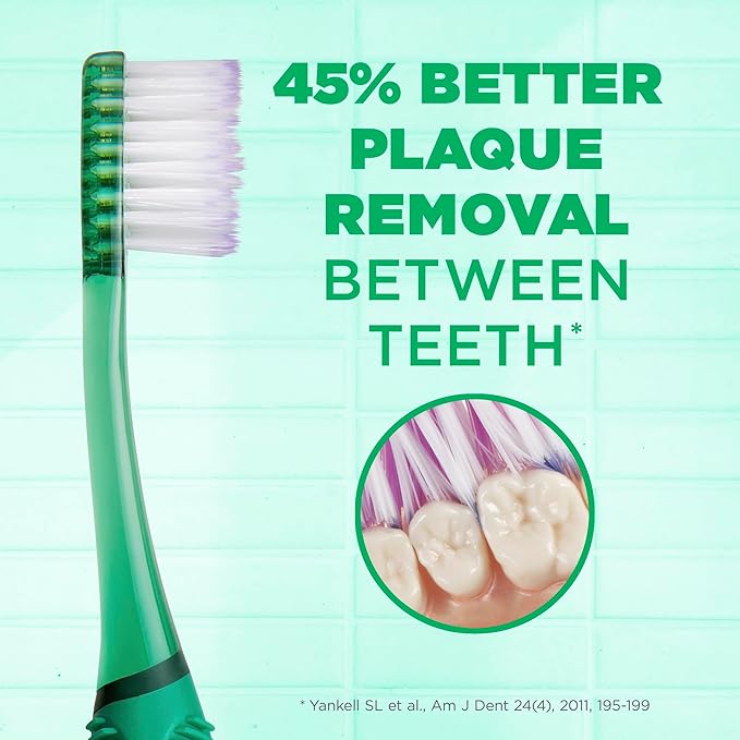 GUM Technique Deep Clean Toothbrush - Compact Soft - Soft Toothbrushes for Adults with Sensitive Gums - Extra Fine Bristles, 1ct (12pk)