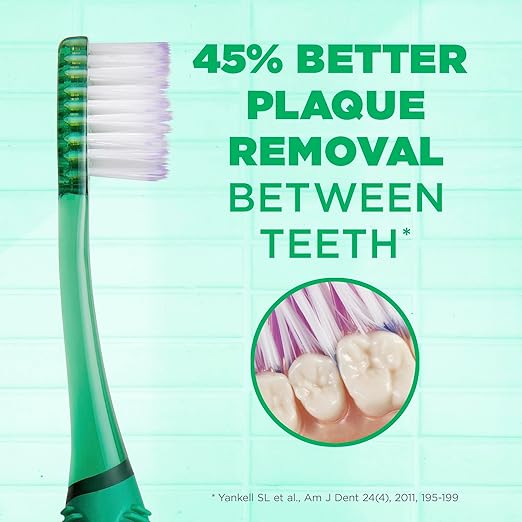 GUM Technique Deep Clean Toothbrush - Compact Head - Soft Toothbrushes for Adults with Sensitive Soft Bristles, 1 Count (Pack of 6)