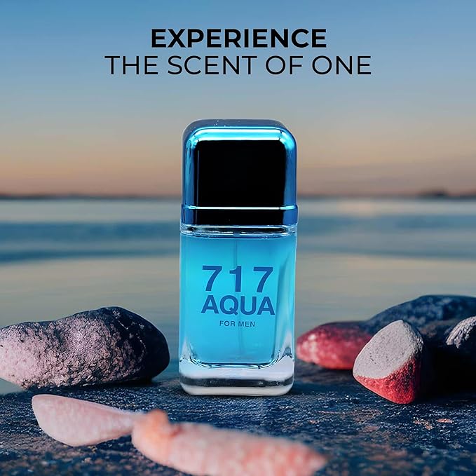 717 AQUA Men's Cologne,Bold Scent Eau de Toilette,3.4 Fl Oz Perfume for Men Every Day Used