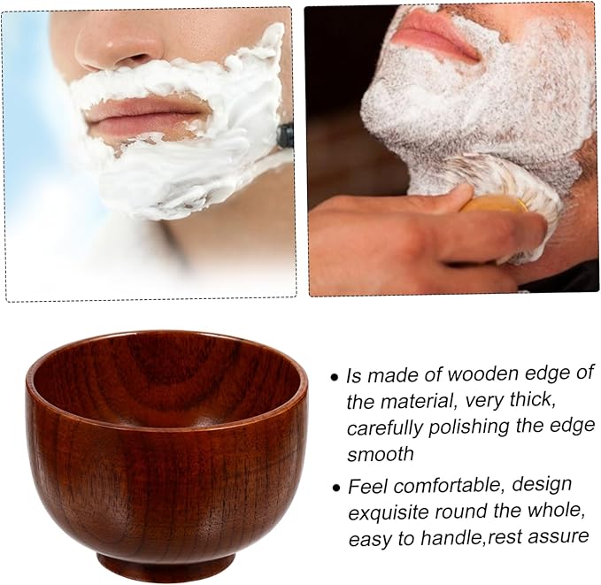 minkissy 2pcs Shaving Soap Bowl Mug for Traditional Wet Shaving Smooth Lathering Device for Men and Sturdy Design