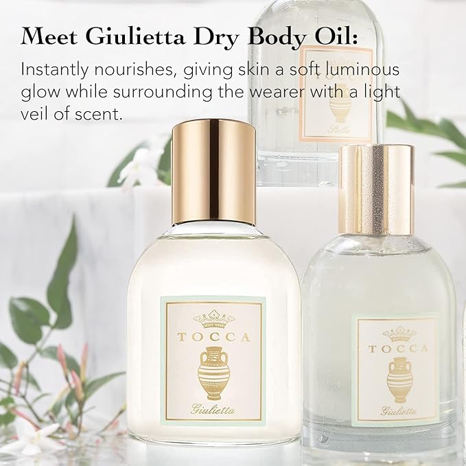Tocca Dry Body Oil (100 ml) and Eau de Parfum (20 ml) in Giulietta - Fresh Floral, Pink Tulips, Green Apple, Vanilla Orchid