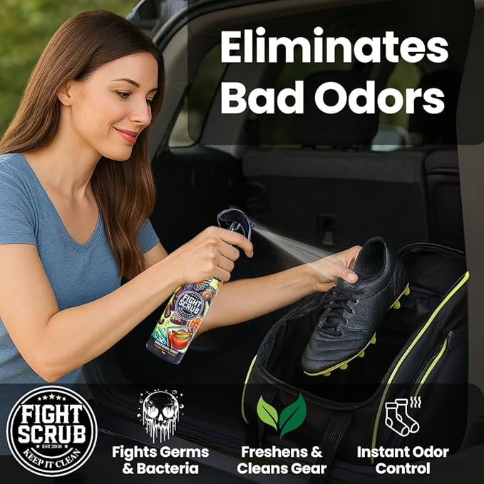 Deodorizing Spray – Refreshing Body & Gear Spray for Wrestlers, MMA, Jiu-Jitsu & Athletes – 8oz Bottle (Sandalwood + Bourbon)