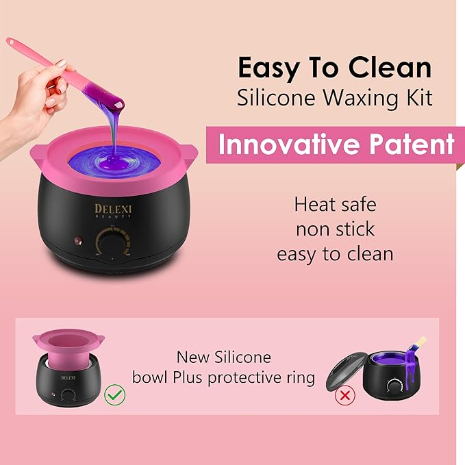 Premium Waxing Kit for Women & Men – Painless Hard Wax Beads for Coarse Hair, Smart-Heat Wax Warmer (No Burns), 41-Piece Set for Brazilian, Bikini & Face – Resultados de Salón en Casa