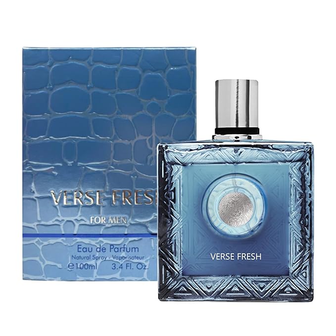 Men's Cologne Eau De Parfume Natural Spray Verse Fresh Perfume with Citrusy Floral & Woodsy Notes 3.4 Fluid Ounce Long Lasting Fragrance