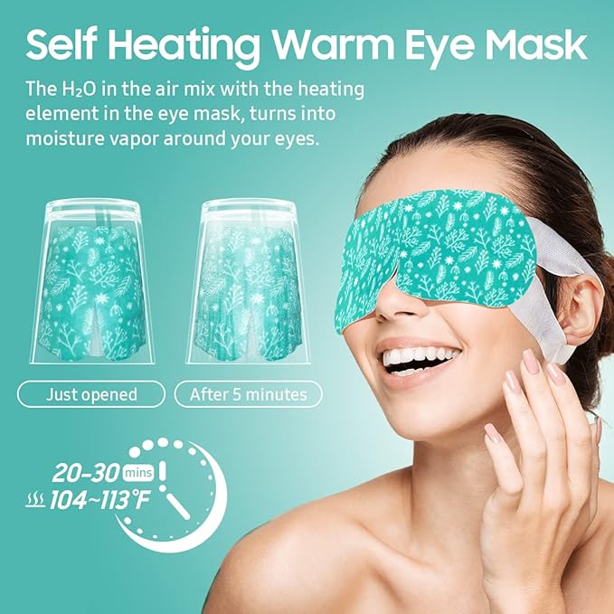 Steam Eye Mask, 10Packs Heated Eye Mask, Self Heating Disposable SPA Warm Compress for Eyes Sleep Mask, Travel Essentials & Relaxation Gifts, Valentine's Day Gifts (Unscented)