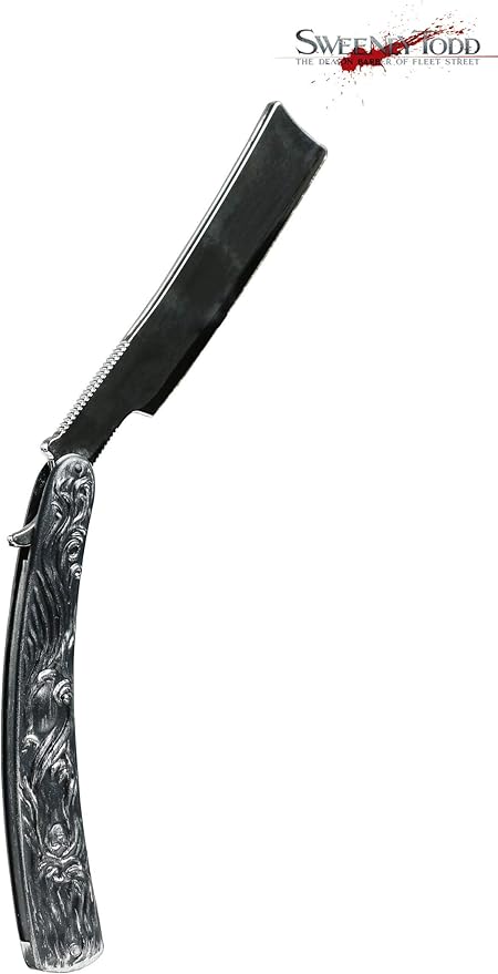 Sweeney Todd Razor - Molded Plastic Toy Razor with Folding Handle