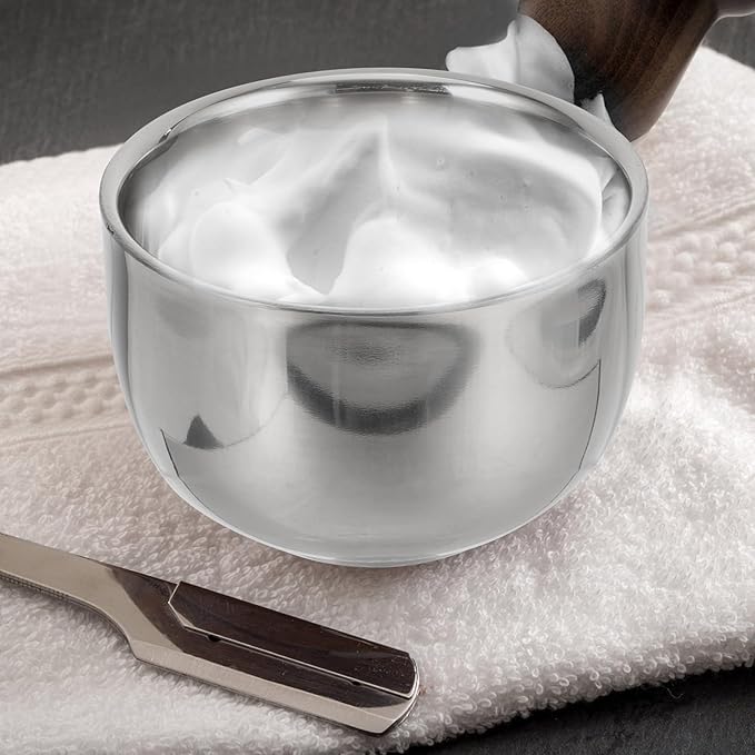 TOYANDONA Stainless Steel Shaving Soap Bowl Barber Bubble Bowl Shaving Cream Cup for Men Sturdy Suitable for Beard Care Random Style