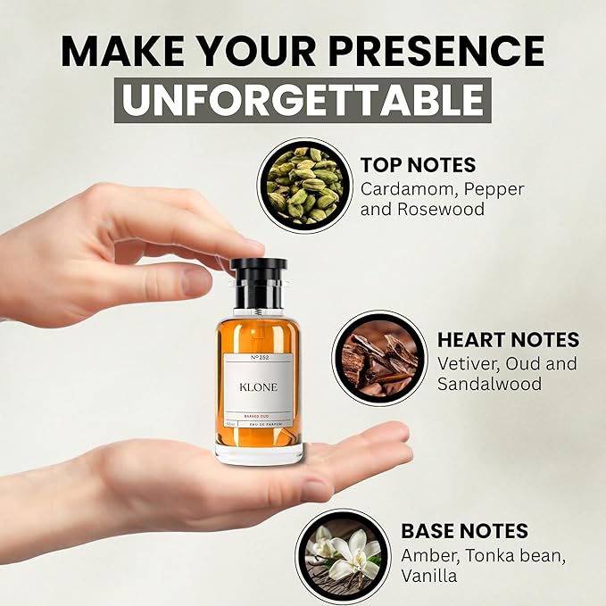 Barked Oud Eau de Parfum Scents (50ml) - Long Lasting Cologne for Men & women Inspired by Oud Wood - Skin Friendly Perfume with Notes of Sandalwood, rosewood & Vanilla - Paraben Free