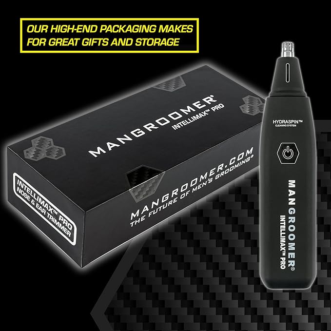 MANGROOMER - INTELLIMAX PRO – New Nose and Ear Trimmer (with a Free Bonus Rotary TIP and Blade)