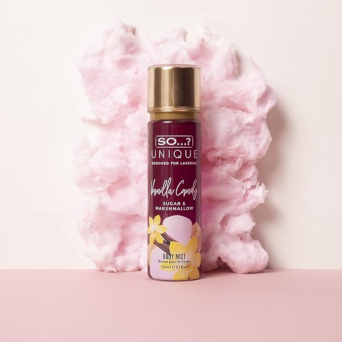 So...? Unique Vanilla Candy Body Mist - Delightful Perfume for Women - Sweet, Fruity Vanilla Perfume with Peach and Rose - Gifts for Women - 5.1 oz
