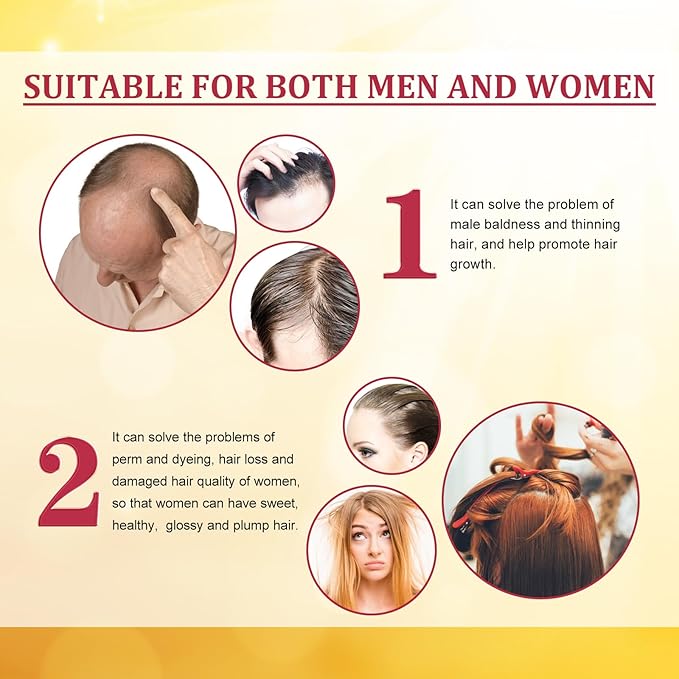 30ml Hair Growth Serum for Women & Men – Natural Plant-Based Formula with Ginseng & Ginger Oil to Reduce Hair Loss, Thicken Hair, and Stimulate New Growth