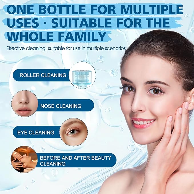 Roller Cleaner, Roller Cleaner Spray High-Efficiency Cleaning Gentle Care Multi-angle Spraying Protecting Precision Needles Extend The Lifespan of Roller Instruments, 100ml