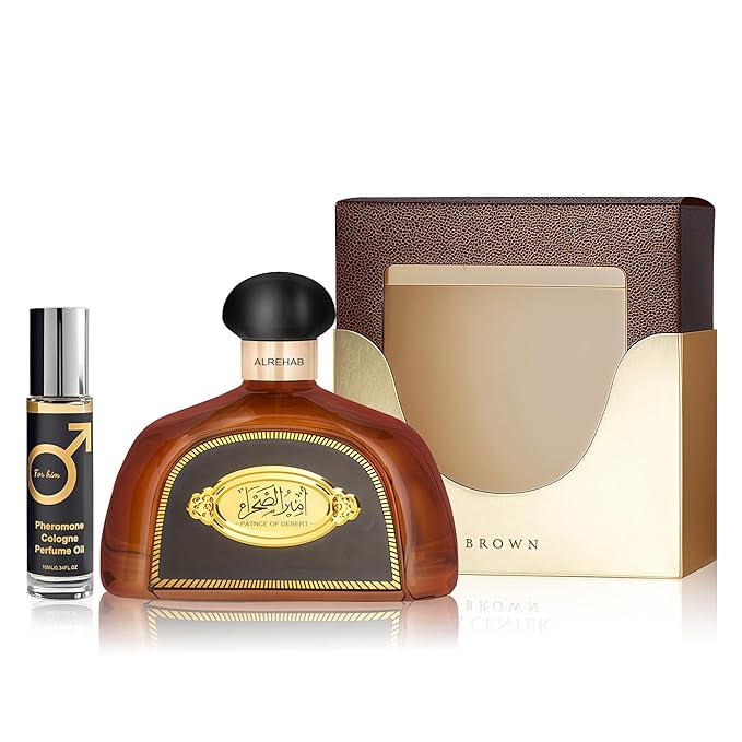 Prince Deseret Brown Men's Cologne Eau de Parfum 3.4 Fl. Oz, Warm Spicy Woody Notes, Modern Masculine, Fragrance Pheromone