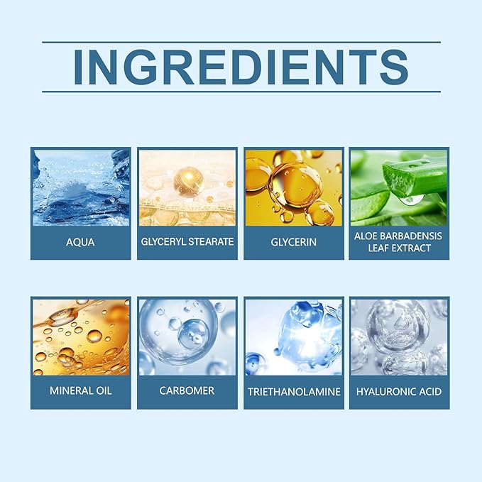 Men's Facial Moisturizer, Nourishing and Hydrating, with Aloe Vera Extract, Hyaluronic Acid - Day and Night - Facial Skincare - 1.76 oz (Grayish Blue)