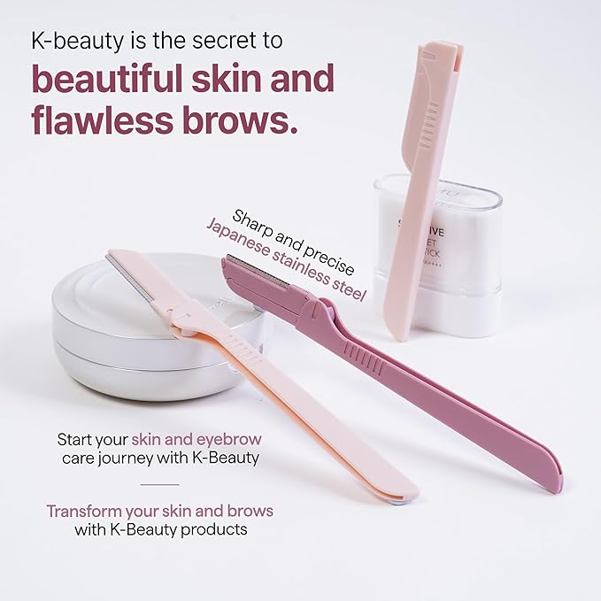 KoDerMa Foldable Dermaplaning Tool – Face Razor for Women & Men | Peach Fuzz Remover & Eyebrow Trimmer | Easy Exfoliation | K-Beauty Inspired | Ergonomic Blade Design (8)