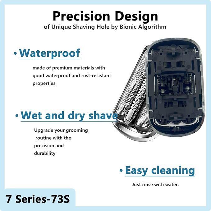 [1 Pack]S7 73S Replacement Head Foil & Cutters for Series 7 Eletric Shavers Replacement Blades,Compatible with S7 Series New Generation 7020s,7025s,7027cs,7085cc,7071cc,7075cc Razor