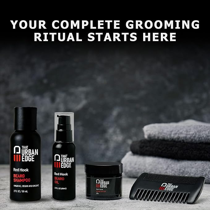 That Urban Edge Beard Oil | Ideal for Black & Latino Men | Moisturizing Conditioner with Jojoba Coconut & Grapeseed Oils | Helps Reduce Dryness, Itch & Flakes | Lightweight, Non-Greasy Shine | 2 Fl Oz