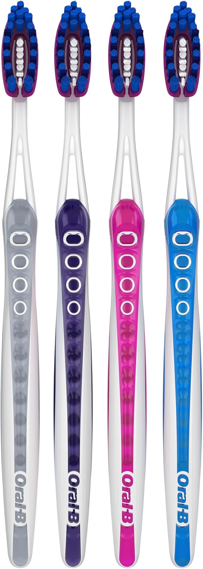Oral-B 3D White Deep Stain Remover toothbrushes, 4 Count Toothbrush Medium, Removes 90% of Surface Stains, whitens Teeth, deep Reach, removes Plaque and Stains Tooth Brush