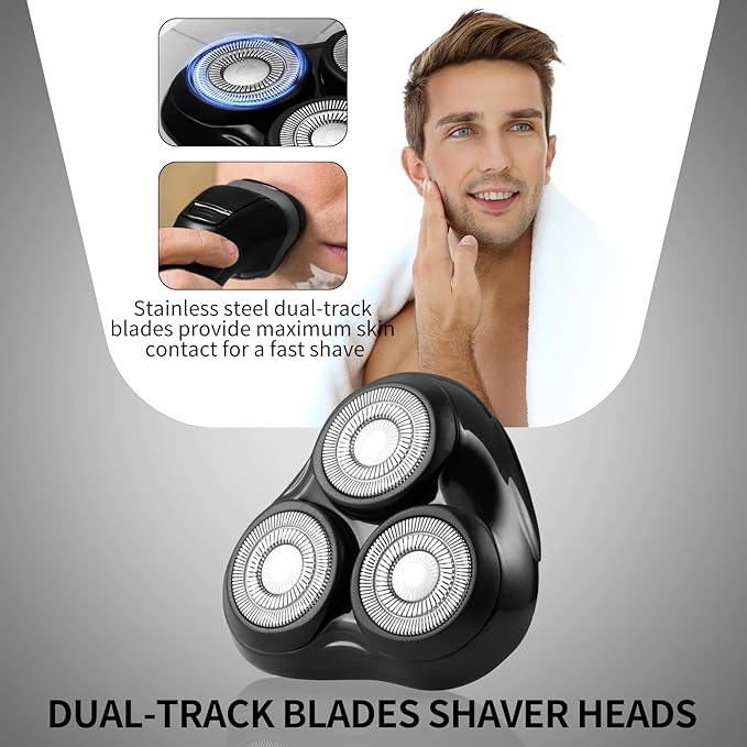 Universal Rotary Replacement Shaver Head,Compatible with Remington Shaver Series,for R3,R4,R5,R6,R7,R8,SP-3141 and SP-5161 Foils/Blades (Black(2 Count))