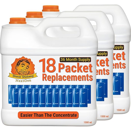 54 LAMDASH WES4L03 cleaner concentrate replacements—108 months of clean shaving NextGen