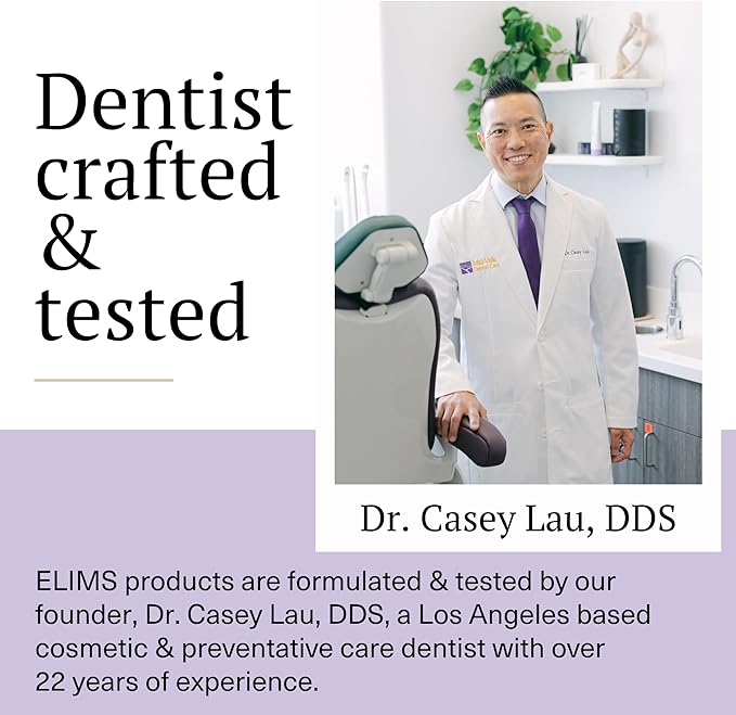 ELIMS Travel Size 10% Nano-Hydroxyapatite Toothpaste Fluoride Free - Xylitol Remineralizing Toothpaste for Whitening Sensitive Teeth - Orange Pineapple Mint Toothpaste for Adults & Kids 1oz