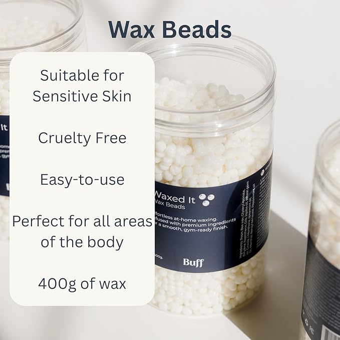 Waxed It Hard Wax Beads for Hair Removal, Gentle Formulation for Silky Smooth Skin in All Areas, Ideal for Sensitive Skin, Designed for Use with neuBuff Collapsible Silicone Wax Warmer