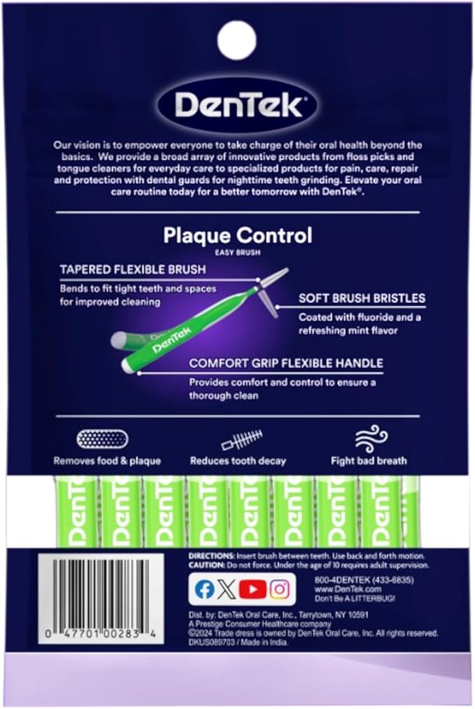 Dentek Easy Brush Cleaners Extra Tight Spaces 16 Count (6 Pack)