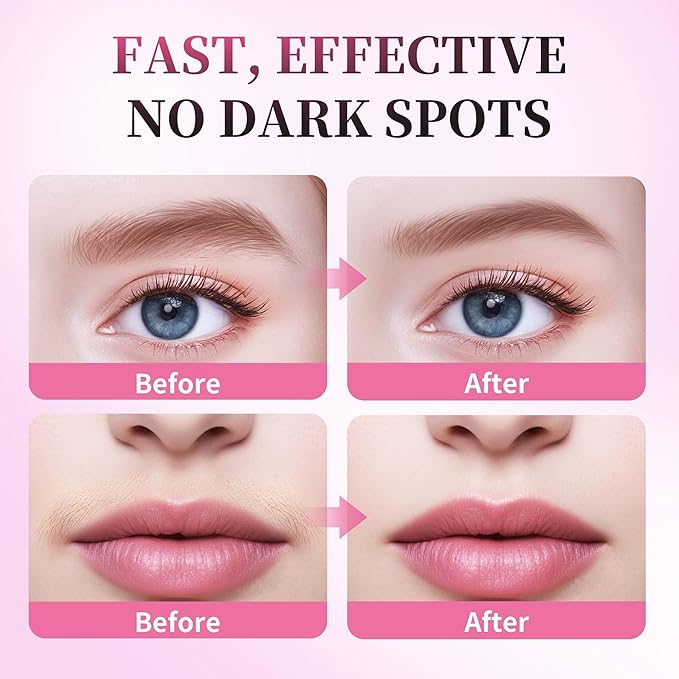 Beauty7 Pre-cut Wax Strips for At-Home Eyebrow, Lip, and Facial Hair Removal - 24 Strips with Pearl Powder and Essential Oil for Sensitive Skin