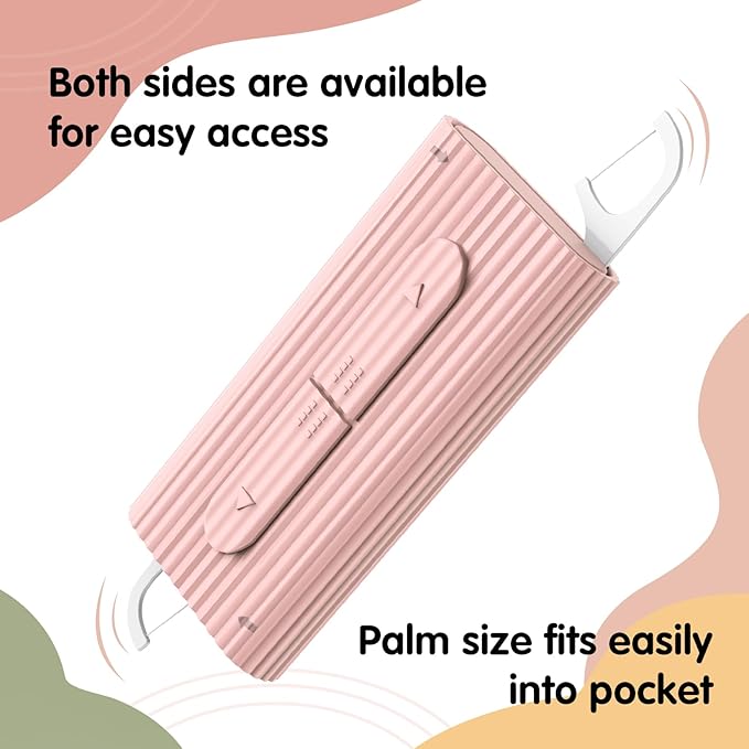 RAZOKO Dental Floss Portable Case, Storage 10 Picks Floss in Box,Floss Pick Dispenser for Cleaning Teeth and Oral Care,Toothpick Floss is Perfect for Dating,Travel,Hotels 2PCS