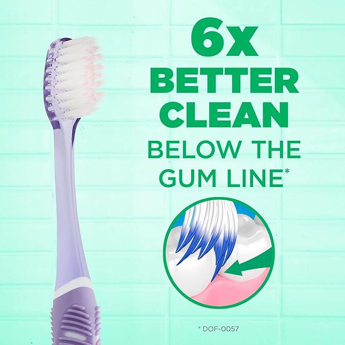 GUM Technique Deep Clean Sensitive Toothbrush, Compact Head & Ultra Soft Tapered Bristles for Adults with Sensitive, 1ct (12pk)