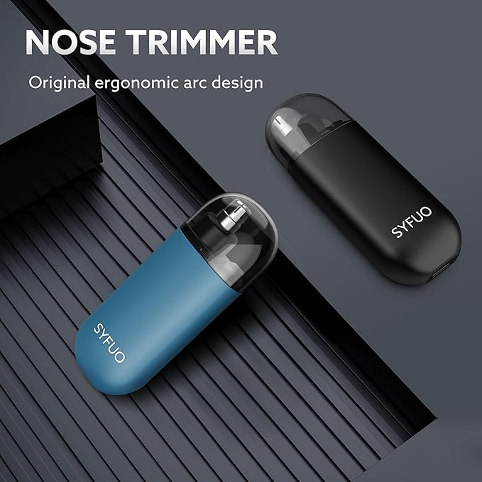 Nose Hair Trimmer for Men,Portable Painless Ear and Nose Hair Trimmer USB Rechargeable, 9000 RPM,360° Rotating Waterproof Dual Edge Blades Nose Trimmer Women (Black)