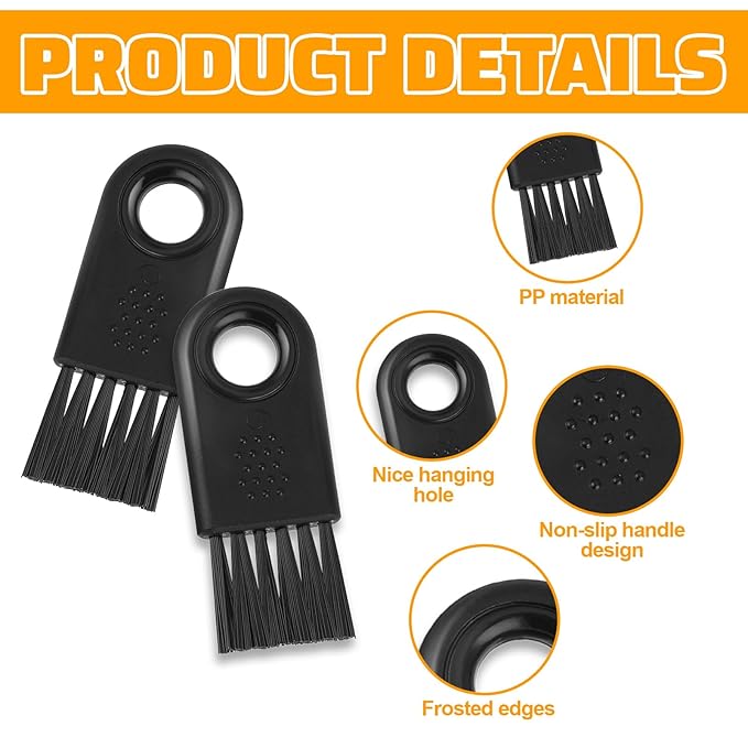 8 PCS Shaver Cleaning Brush Set for Electric Hair Clippers Black Shaver Nylon Brush Cleaning Electric Shaver Brushs Nylon Hair Brushs Set Hair Remover for Household Cleanings