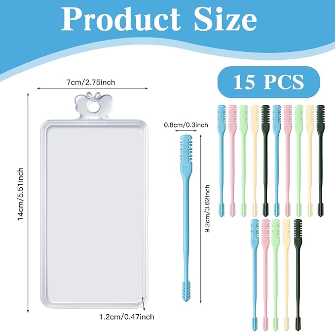 15Pcs 2-in-1 Nasal Hair Cutter,Double Sided Portable 360° Rotating Manual Nose Hair Trimmer Gifts for Men Women - Valenties Easter Mother's Day Father's Day