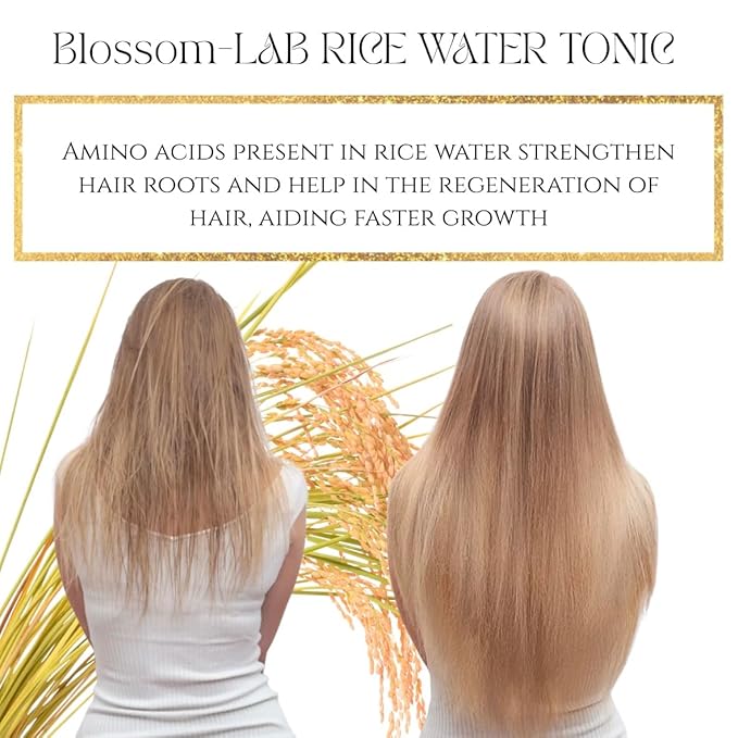 Fermented Rice Water Hair Tonic | 8 Fl OZ | Strengthening Scalp Spray for Hair Growth, Hydration & Shine with Fermented Rice Water, Biotin, Caffeine, Aloe Vera, and Rice Protein