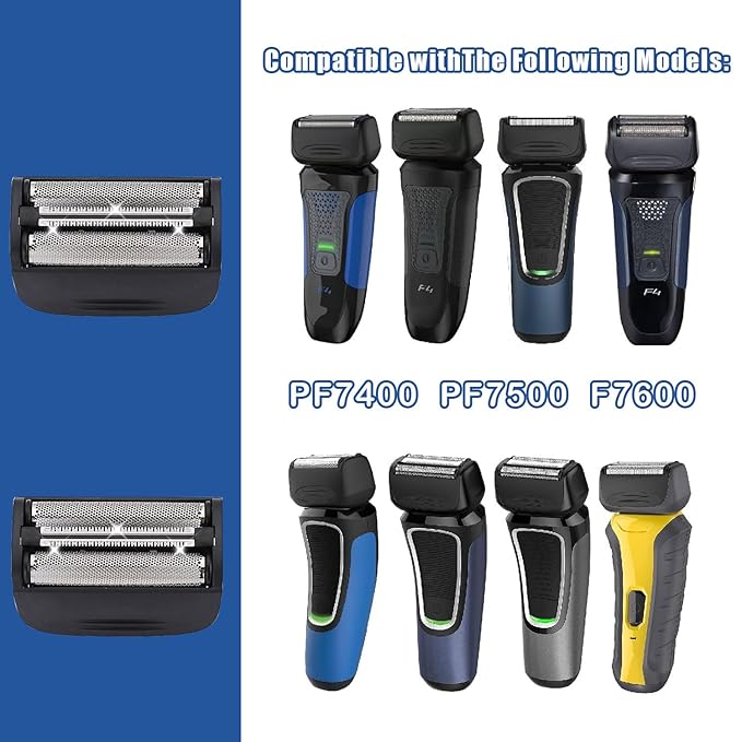 2PCS Shaver Replacement Blades Compatible with Remington Shaver Foil SPF-PF Head and Cutter Assembly for Remington PF7580,PF7400,PF7500,and PF7600 Foil Shavers,Black