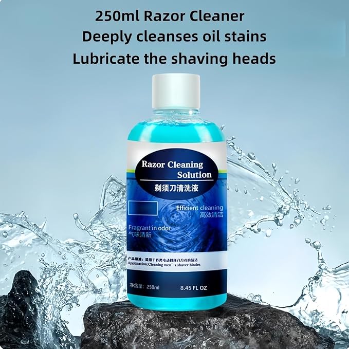 250ml Men's Shaver Cleaning Solution Compatible With Braun CCR2，Compatible With Philips CC13 JC301 CC13，Compatible With Panasonic ES-LM56 ES-4L(2pcs)