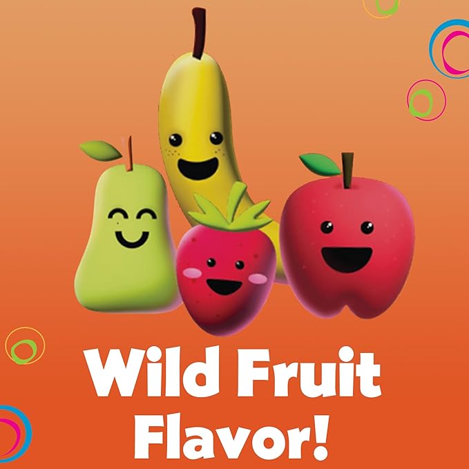 DenTek Fun Flossers – Kids Floss Picks with Wild Fruit Flavor, 90 Count (Pack of 2)