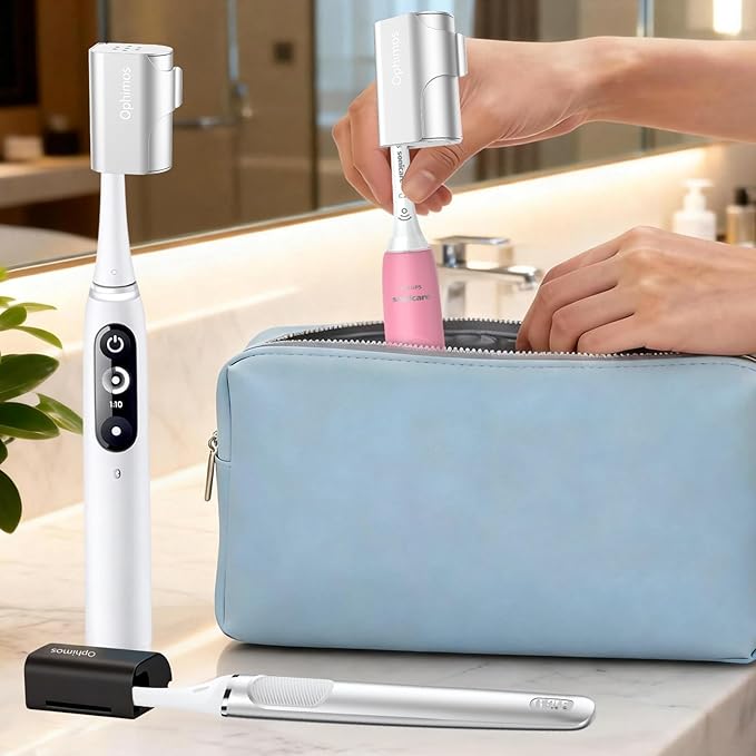 Aluminum Alloy Toothbrush Head Cover/Cap/Protector Case,Travel Toothbrush Covers Long-lasting Toothbrush Head Caps for Most Electric/Manual Brushes (Silver+Silver, 2 Count)