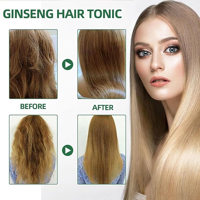 Hair Growth Spray, Tonico Para Crecimiento Del Cabello, Natural Herbs Ginseng Hair Tonic, Stronger and Hair Thickening, Non-greasy Nourishing Hair Mist for Women & Men (2 Pcs)