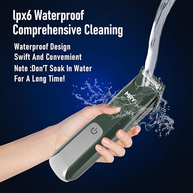 MRY Groin Trimmer for Men & Women - Ipx6 Waterproof, USB Charging, Ceramic Blade Electric Trimmer for Pubic/Body/Groin Grooming/Face/Legs/Facial (Ash Black Color)