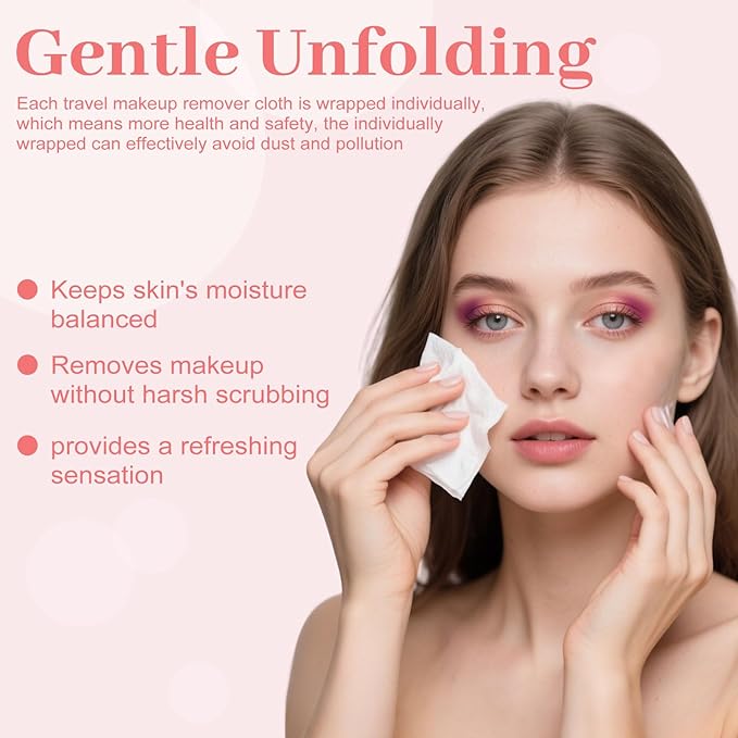 Makeup Remover Wipes Bulk Individually Wrapped,Travel Makeup Wipes Gentle for Face Cleansing Mascara Lipstick Travel Hotel（honey peach,lemon and cucumber,pack of 120)