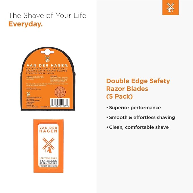 Van Der Hagen Safety Blades 5 Count (Pack of 1)