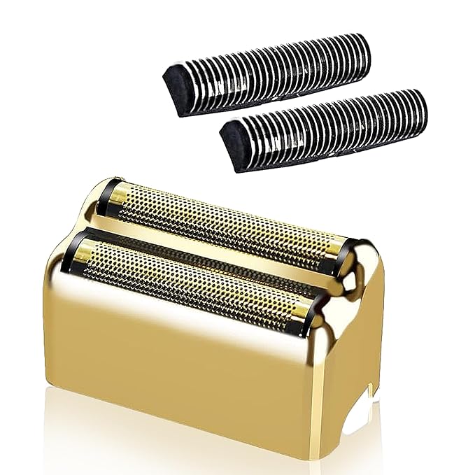 1 Pack Professional Replacement Foil and Cutters for BaBylissPRO Barberology Double Foil Shaver, Compatible with BaBylissPRO Barberology FXFS2 Shaver，Gold