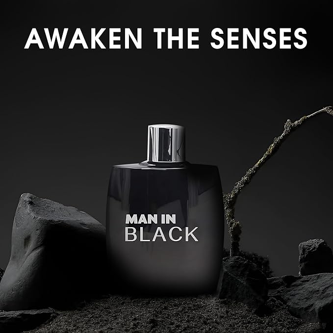Man in Black Men's Perfume – Bold & Intense Fragrance with Spicy, Woody, and Amber Notes – Long Lasting Scent for Confident,Sophisticated Men
