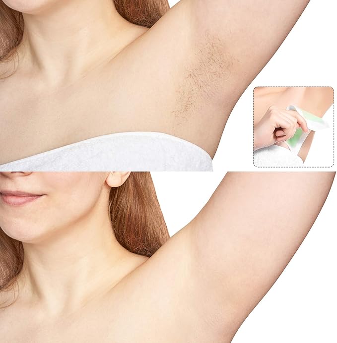 400 Non-Woven Waxing Strips for Facial, Body, and Bikini Hair Removal (White)
