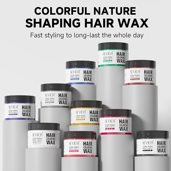 SEVICH Temporary Hair Color Wax Purple for Kids Women Men,Natural Instant Hair Wax Color,Premium Non Greasy,Easy to Wash,Travel Size,Perfect for Halloween, Children's Day,Cosplay & Parties,50g