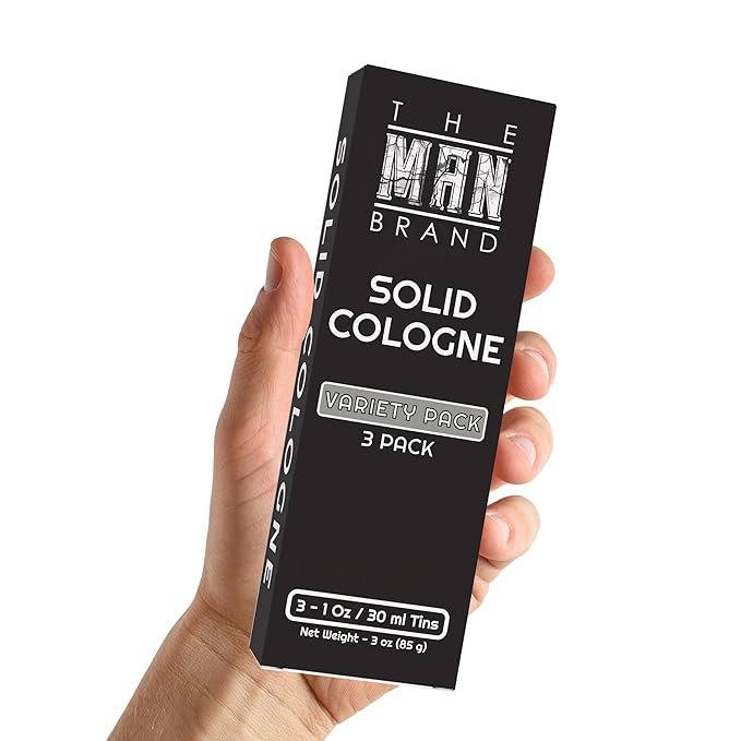 Men's Solid Cologne Sample Set, Wax Cologne with a Bourbon Fragrance, Bay Rum Scent, and Cedarwood Blend Men's Fragrance - Pack of 3-1 Ounce Each