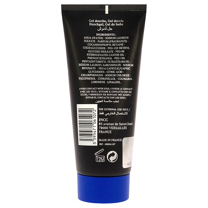 Mercedes-Benz Man - Shower Gel Body Wash - Mens Body Wash - Pear, Cedar, Oakmoss Fragrances - Moisturizing Body Wash - Mens Body Soap - 3.4 oz